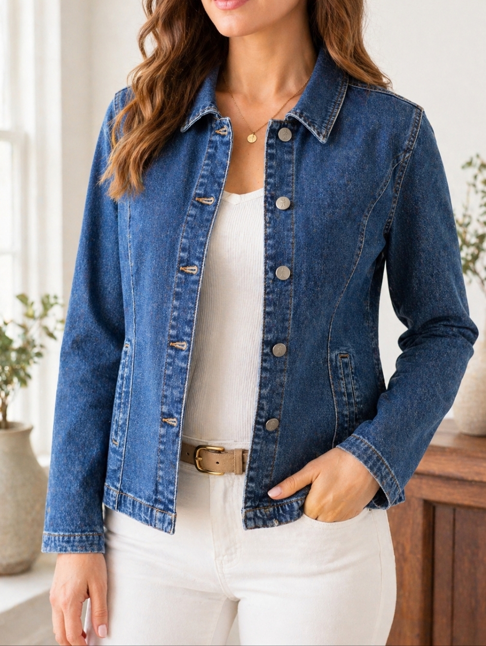 French Dressing Denim Jacket Size 12 Classic Structured Jean Jacket Made Canada